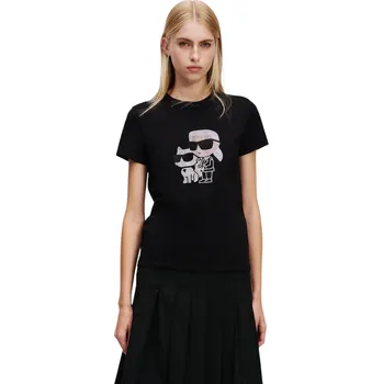 Dámské tričko KARL LAGERFELD IKON RS DUO T-SHIRT A1W17131.JJ 999 S Velikost: M