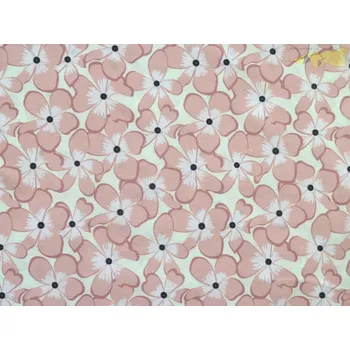 viskóza 3144 s růžovými kvítky