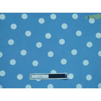 azurově modré hedvábí 2735 s puntíky