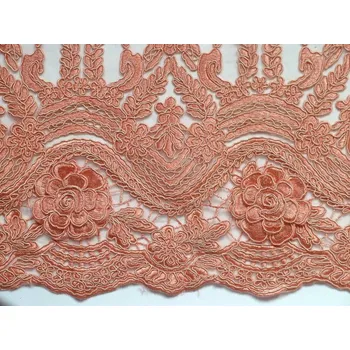 Krajka lososová elastická krajka 2601