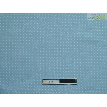 tyrkysová bavlněná látka se srdíčky šíře 300cm