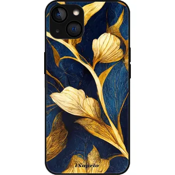 Lesklé pouzdro Exclusive iSaprio - Gold Leaves - iPhone 13