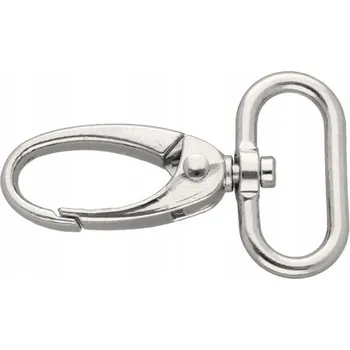 Kovová karabina 25 mm 0037 krabinka nikl lesklý