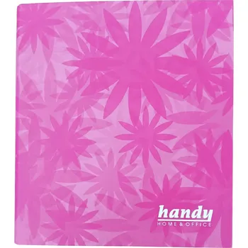 Kroužkový pořadač A5, 35 mm, RŮŽOVÝ květ, Handy.