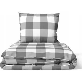 Povlečení HOTELOVÉ POVLEČENÍ 140x200 BAVLNA Šedá mřížka