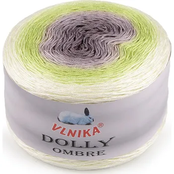 Příze Pletací příze Dolly Ombre 250 g, barva 8 (316) žlutá nejsv. šedá