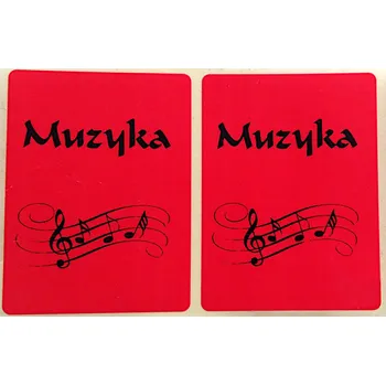 Speciální papír Červené samolepicí etikety s potiskem 100x100