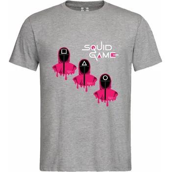 Pánské tričko Tričko Squid Game Druh: Pánské, Barva: Šedá, Velikost: M
