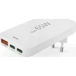 Rychlá USB nabíječka GaN 2x USB-C + USB-A, PD/QC 65 W