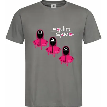 Pánské tričko Tričko Squid Game Druh: Pánské, Barva: Břidlice, Velikost: L