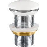 COMAD CLICK-CLACK T201-3 - Umyvadlová výpusť CLICK-CLACK pr. 7 cm lesklá bílá