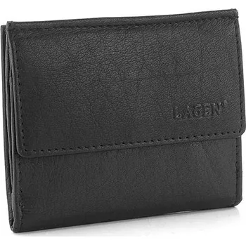 Peněženka Lagen malá kožená peněženka černá E-1055 | P655681