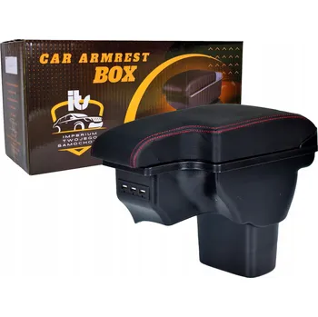 Loketní opěrka NEINVAZIVNÍ LOKETNÍ OPĚRKA NISSAN JUKE 2010-2019 ČERVENÉ PROŠÍVÁNÍ