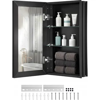 Šatní skříň VEVOR Szafka Na Leki 35,5x61CM Regulowana Wysokość Szafka Łazienkowa Lustro