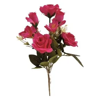 umělá květina Růže kytička, fuchsiová H370 fuchsiová