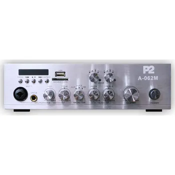 Hi-Fi komponenty P2 A-062M - Dvouzónový zesilovač s mixážním pultem, Bluetooth a USB