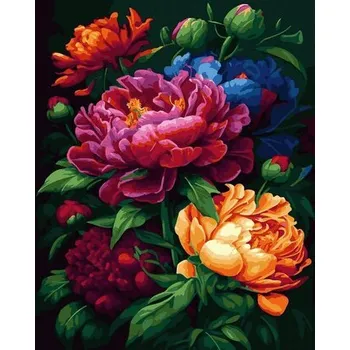 Set školních potřeb Malowanie po numerach czarne płótno - Kolorowe...