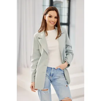 Dámské sako Dámské sako ZAK0016 sv.tyrkys - Roco Fashion 36