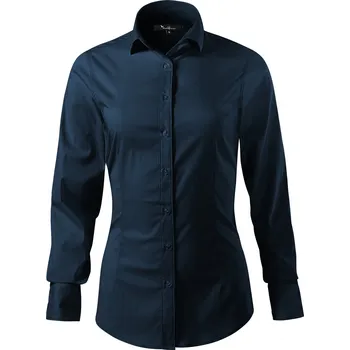 MALFINI Premium Strečová dámská slim fit košile Dynamic Malfini Premium s dlouhým rukávem Barva: modrá námořní, Velikost: XXL