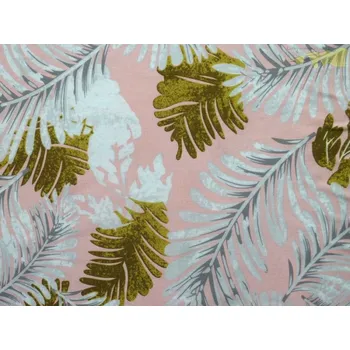 růžová viskózová šatovka 3127 s listy