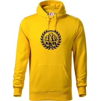 Pánská mikina Král šachu - Mikina pánská Cape s kapucí - L ( Žlutá )