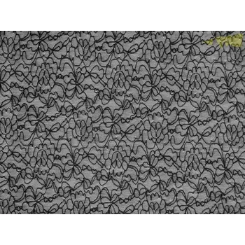 Krajka černá elastická krajka lily