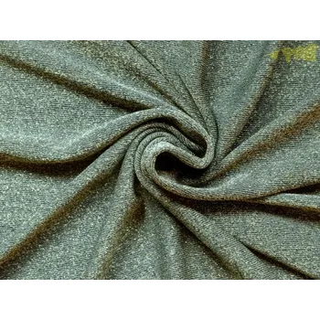 černý společenský úplet 3206 zlaté třpytky