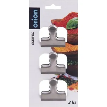 Obraz 3x Kuchyňské klipsy/sponky na koření, sáčky s kořením, ocelové