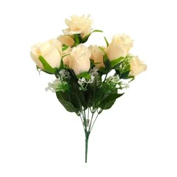 umělá květina Kytice růže s přízdobou, sv. broskvová JH046 sv. broskvová