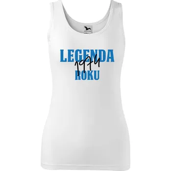 Dámské tílko s potiskem Legenda roku Velikost: XL, Barva: Bílá