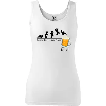 Dámské tílko s potiskem Týden Velikost: XL, Barva: Bílá