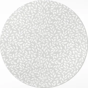 Koberec Kulatý Koberec se Vzorem ⌀ 70 cm Drobné větvičky, boho styl, jemný