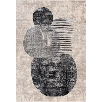 Koberec Moderní koberec UBUN - tvary 11 - krémový/šedý Rozměr koberce: 140x200 cm