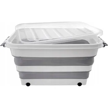 Úložný box Velký SKLÁDACÍ ÚLOŽNÝ BOX / KONTEJNER 30L na textil, hračky, oblečení