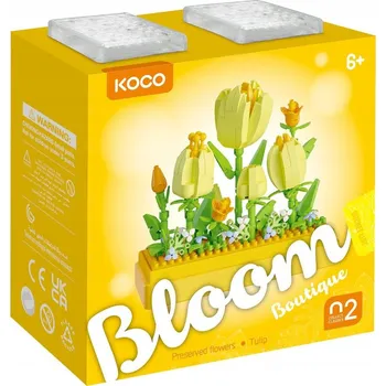 ostatní stavebnice KOCO STAVEBNICE KVĚTINY TULIPÁNY 295 DÍLŮ 02083