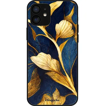 Lesklé pouzdro Exclusive iSaprio - Gold Leaves - iPhone 12