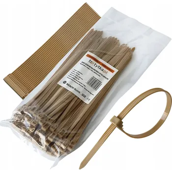 Stahovací páska STAHOVACÍ PÁSKY pásky Stahovací Pásky 4,8 x 200 mm Cappuccino 100 kusů