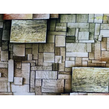 hedvábí 2081 dlaždicový vzor hnědý