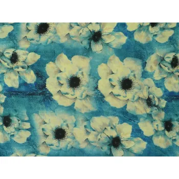 tyrkysová šatovka 3239 s květy