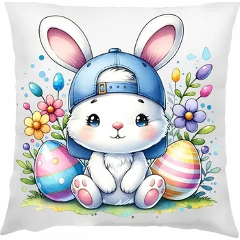 Povlak na polštářek POVLAK 40x40 cm NA DEKORAČNÍ POLŠTÁŘ VELIKONOČNÍ BAREVNÝ