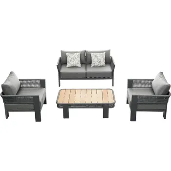 Zahradní sestava Zahradní 4 místná sedací souprava BORROMEO ANTRACIT