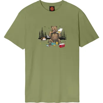 SANTA CRUZ triko - Braun Pizza Bear T-Shirt Iguana (IGUANA)