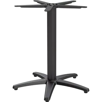 Zahradní stůl Zahradní stolová podnož ROMA 5 černá pro desky max O120cm nebo 90×90cm
