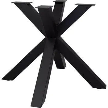 Zahradní stůl Zahradní stolová podnož ROCKDALE černá pro desky max O130 cm