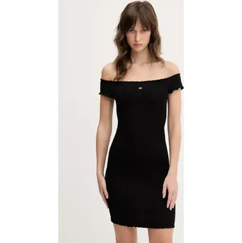Dámské šaty Šaty Tommy Jeans černá barva, mini, přiléhavé, DW0DW20298 99X, vel. XL