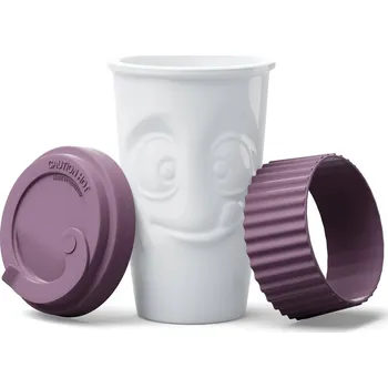 58products Cestovní porcelánový hrnek Tassen 58products, To Go 400 ml | fialová