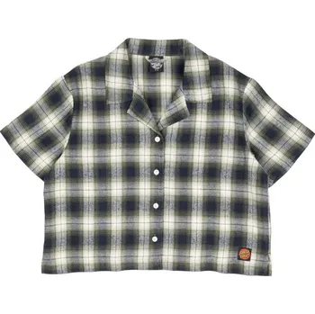 Dámská košile SANTA CRUZ košile - Classic Check Crop Shirt Navy/Green Check (NAVY GREEN CHECK) velikost: 12