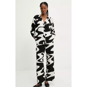 Dámské kalhoty Košile a kalhoty Answear.LAB černá barva 63574.63580.fjk 99X, vel. M