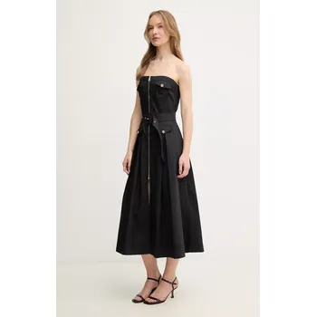 Dámské šaty Bavlněné šaty Gaudi černá barva, midi, 511FD15017 99X, vel. 38