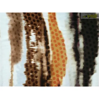 hedvábná šatovka 2085 hnědo béžový vzor